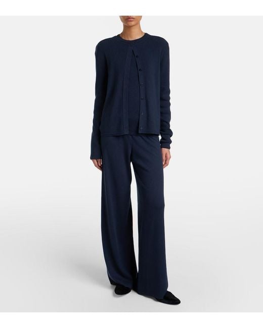 Lisa Yang Blue Vivian Cotton And Cashmere Sweater