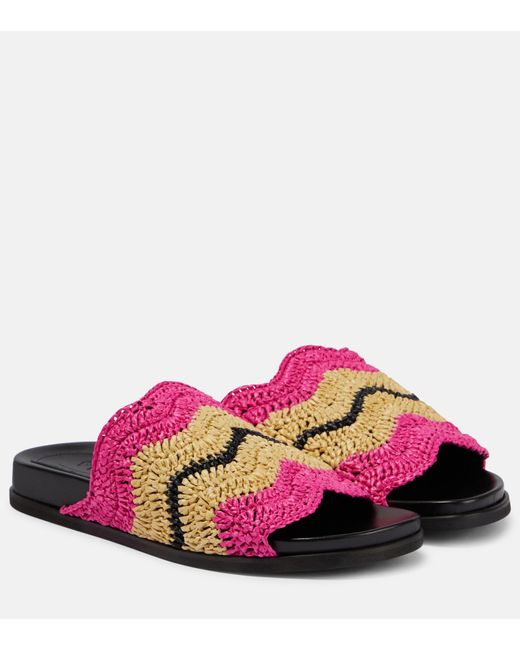 Marni Crochet Sandals in Pink | Lyst