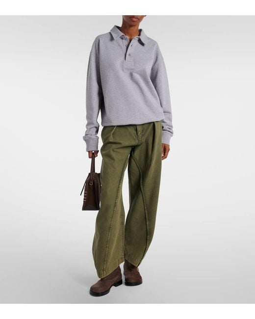 Sudadera De Jersey De Algodon Bordada J.W. Anderson de color Blue