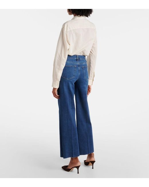 FRAME Blue Le Slim Palazzo Wide-Leg Jeans