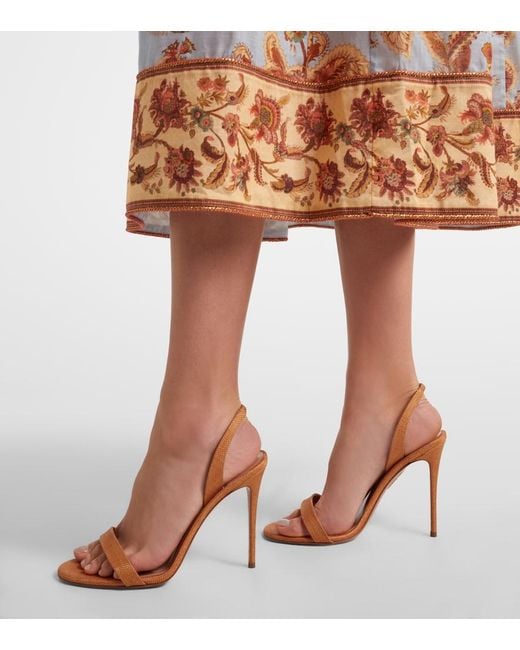 Aquazzura Brown So Nude Slingback Sandals