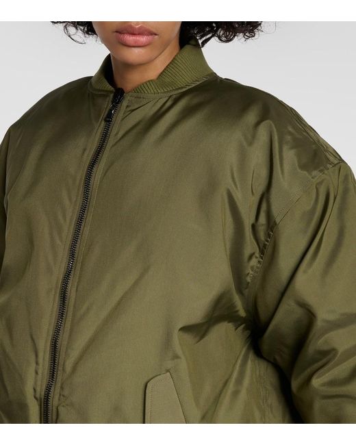 Wardrobe NYC Green Reversible Down Bomber Jacket