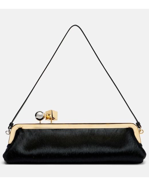 Jacquemus Black Salon Calf Hair Shoulder Bag