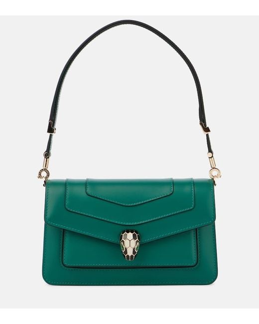 BVLGARI Green Serpenti Forever East-West Shoulder Bag