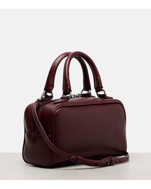 Brunello Cucinelli Purple Tote Bag Boston Explorer Small Aus Leder