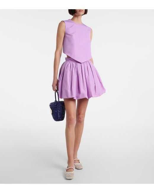Patou Purple Slees Faille Top