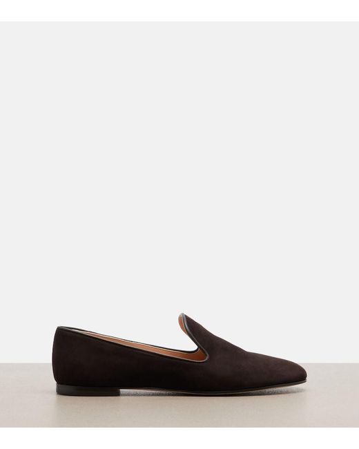 Gianvito Rossi Brown Suede Loafers
