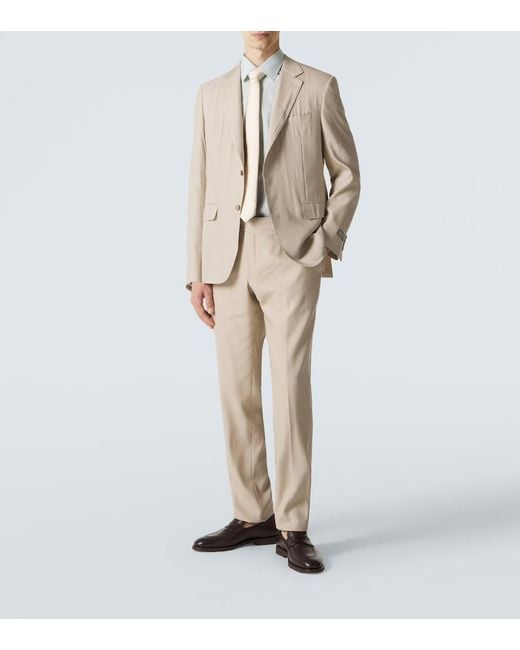 Canali Natural Linen And Wool Suit for men