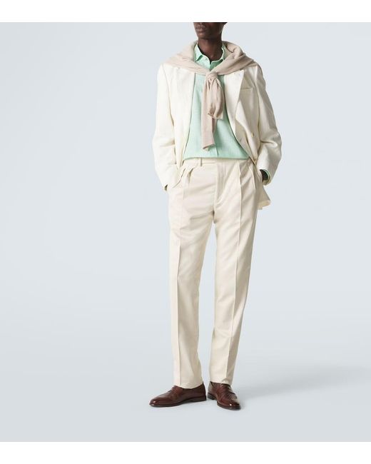 Ralph Lauren Green Checked Linen Shirt for men