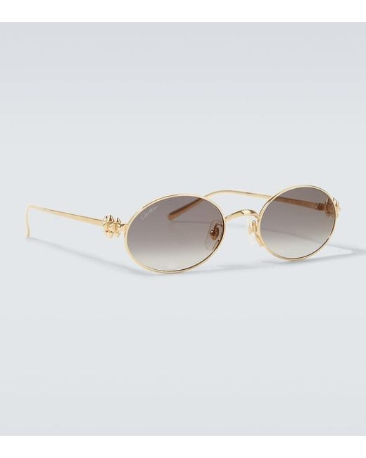 Cartier Metallic Clash De Cartier Oval Sunglasses for men