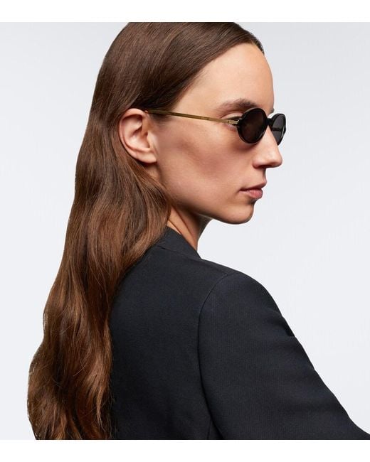 Dior Black Dior Bow R2I Oval Sunglasses