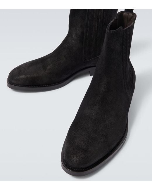 Bottines Chelsea En Daim A Ornements Brunello Cucinelli pour homme en coloris Black