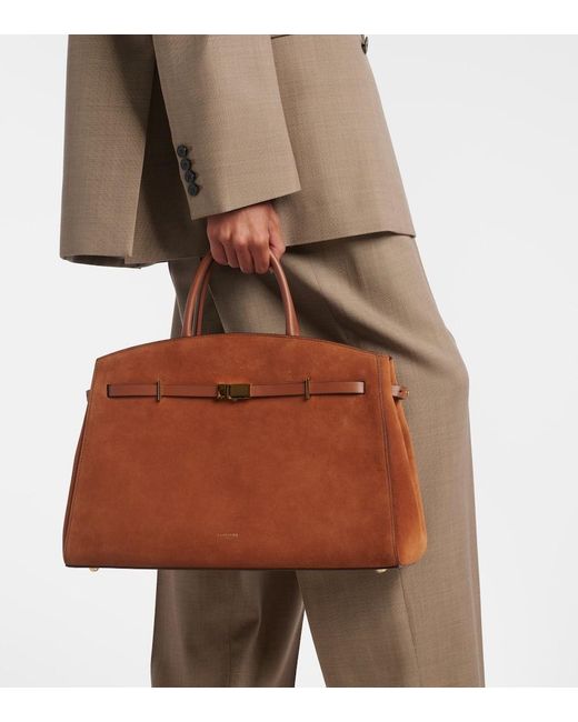 DeMellier London Brown Tote Hudson Aus Veloursleder