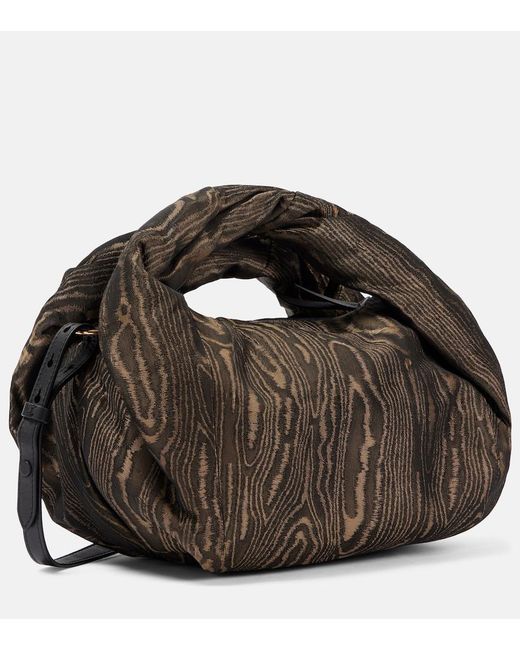Dries Van Noten Brown Twist Jacquard Tote Bag