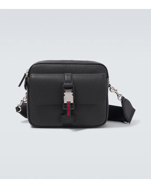 Borsa A Tracolla Con Dettaglio Web Misura Piccola di Gucci in Black da Uomo