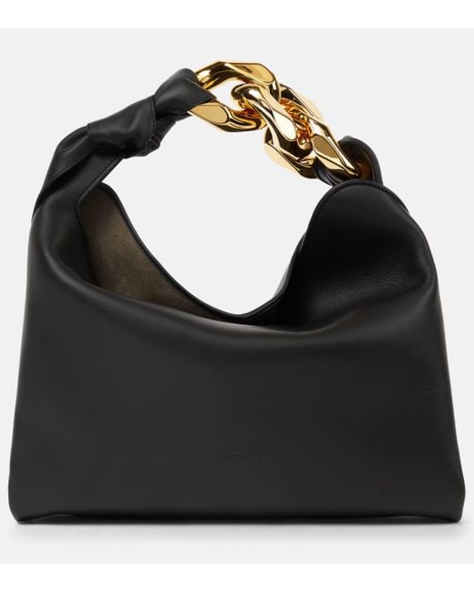 J.W. Anderson Black Chain Small Leather Shoulder Bag