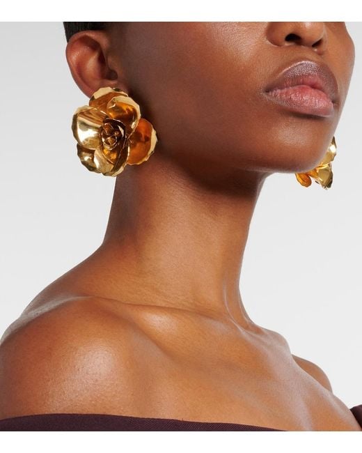 Jennifer Behr Metallic Gladiolus 18Kt-Plated Earrings
