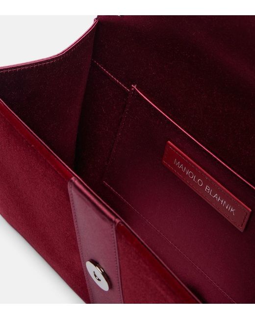 Clutch Capri di Manolo Blahnik in Red