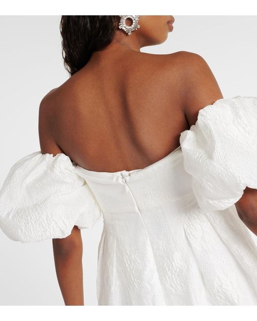 Rebecca Vallance White Off-Shoulder-Robe Matchmaker