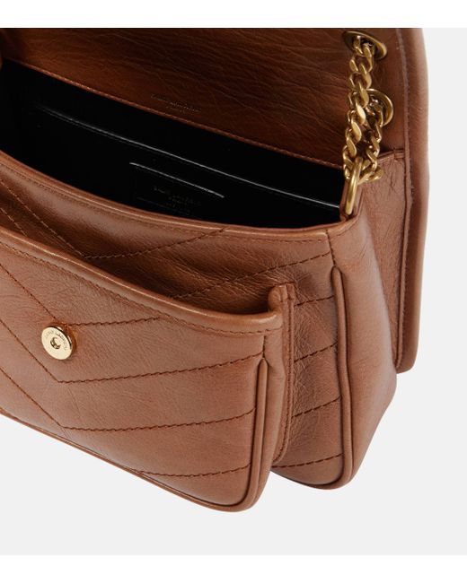 Saint Laurent Brown Niki Baby Small Leather Shoulder Bag