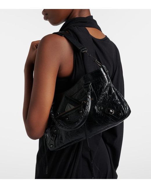 Balenciaga Black Le City Small Leather Top-Handle Bag