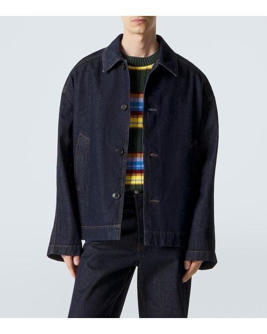 Dries Van Noten Blue Denim Jacket for men