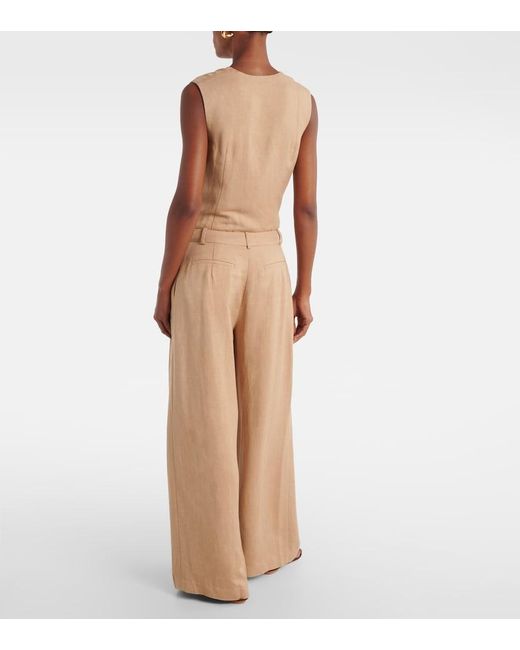 Faithfull The Brand Natural Astrid High-Rise Wide-Leg Pants