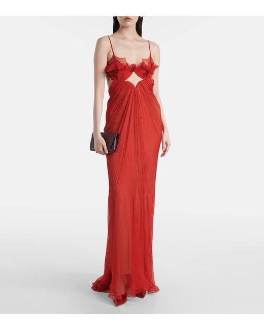 Robe Longue Ariadne Maria Lucia Hohan en coloris Red
