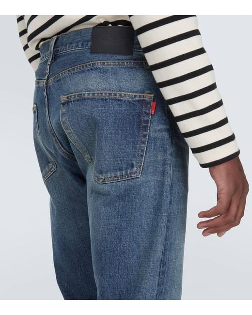 Undercover Blue Beaded Straight Jeans for men