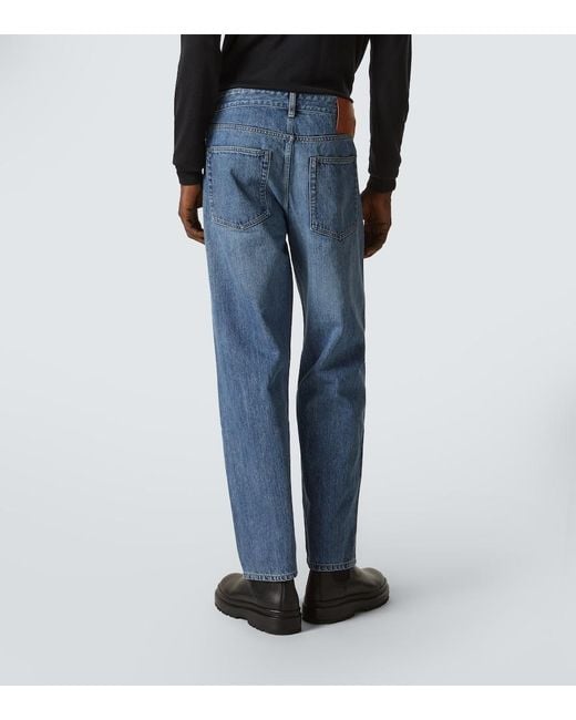 Jil Sander Blue Faded Straight Jeans for men