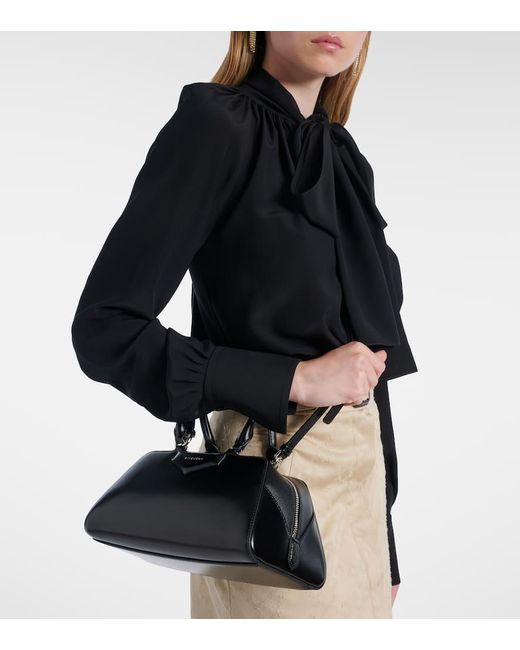 Givenchy Black Antigona East-West Small Leather Tote Bag