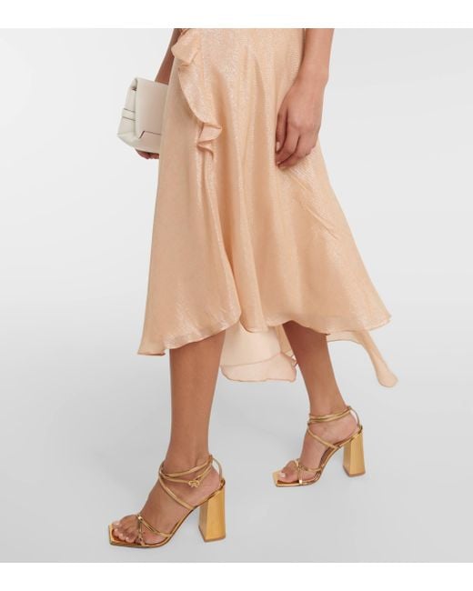 Robe Bias Cami en Lurex® Victoria Beckham en coloris Natural