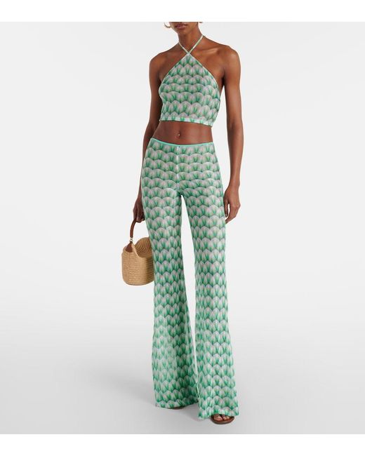 Missoni Green Halterneck Crop Top