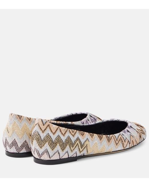 Missoni Multicolor Ballerinas Iris Mit Zickzackmuster