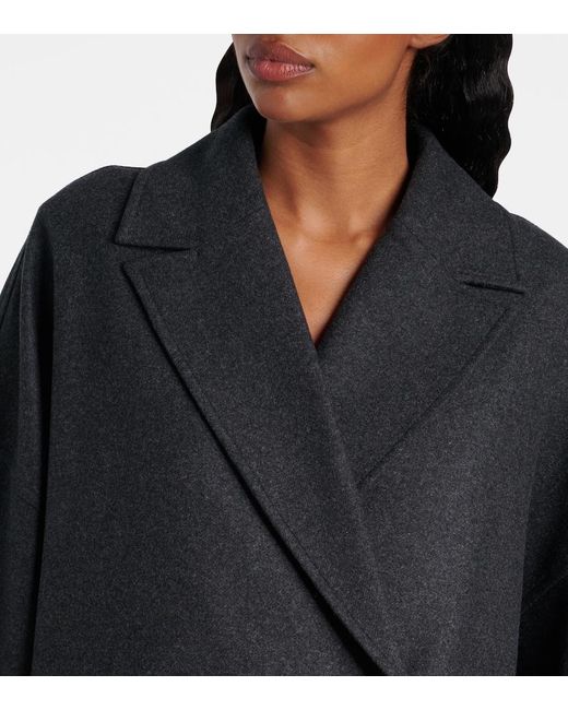 Brunello Cucinelli Black Oversized Wool Coat