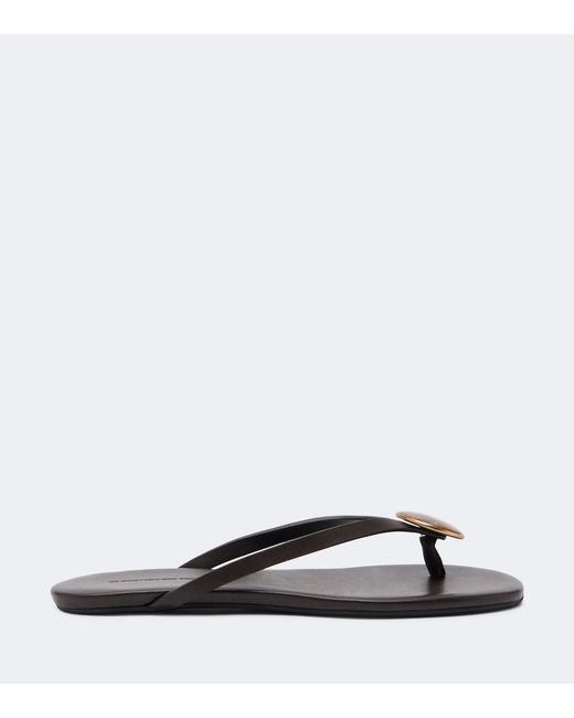 Christopher Esber Brown Aura Quartz Leather Thong Sandals
