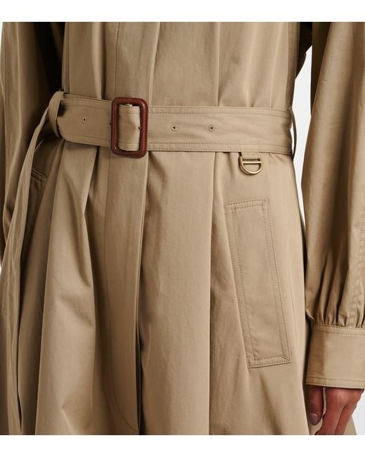 Chloé Natural Cotton Gabardine Trench Coat