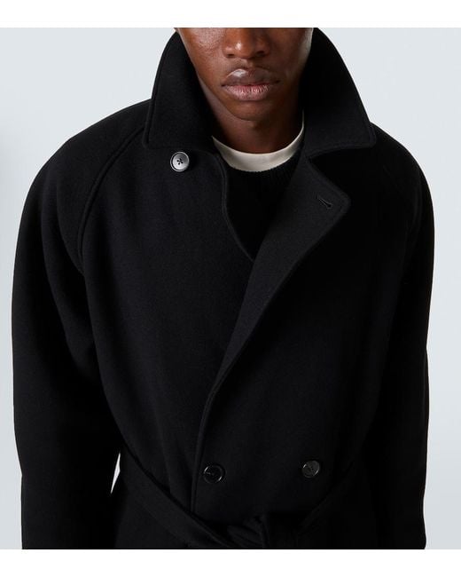 The Row Black Eomer Wool Overcoat for men
