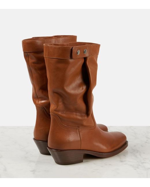 Isabel Marant Brown Ademe Leather Ankle Boots