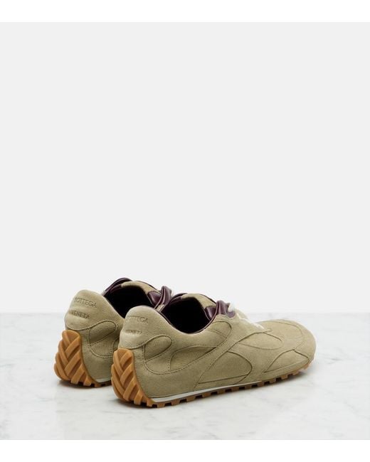 Bottega Veneta Green Orbit Flash Suede Sneakers