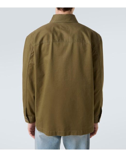 Surchemise Cassandre En Coton Et Lin Saint Laurent pour homme en coloris Green