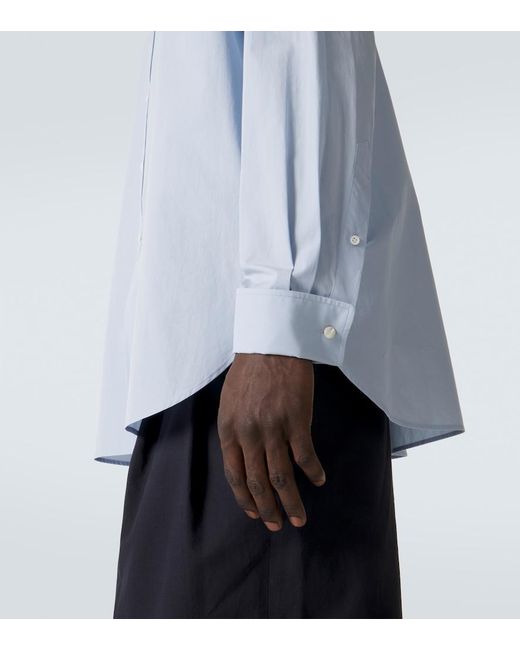 The Row Blue Melchior Cotton Poplin Shirt for men
