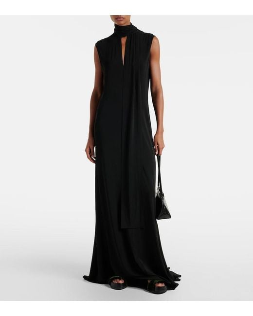 Robe Longue Avec Echarpe Plan C en coloris Black