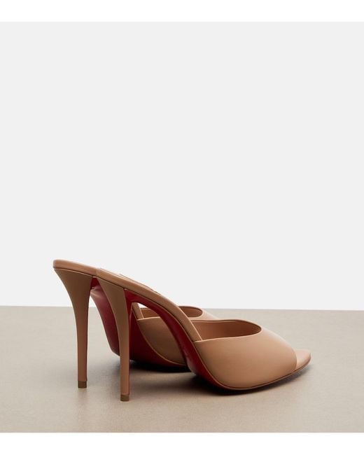 Christian Louboutin Brown Miss Z Leather Mules
