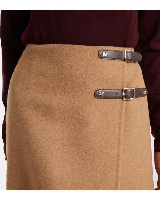 Jupe Portefeuille Curzio En Laine Max Mara en coloris Natural
