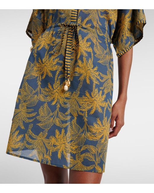 Eres Blue Peninsule Cotton Voile Minidress
