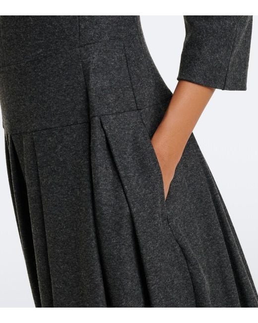 Max Mara Black Embellished Melange Maxi Dress