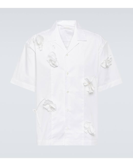 Jacquemus White La Chemise Jean Cotton-blend Bowling Shirt for men