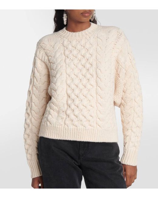 Isabel Marant Natural Jake Cable-knit Sweater