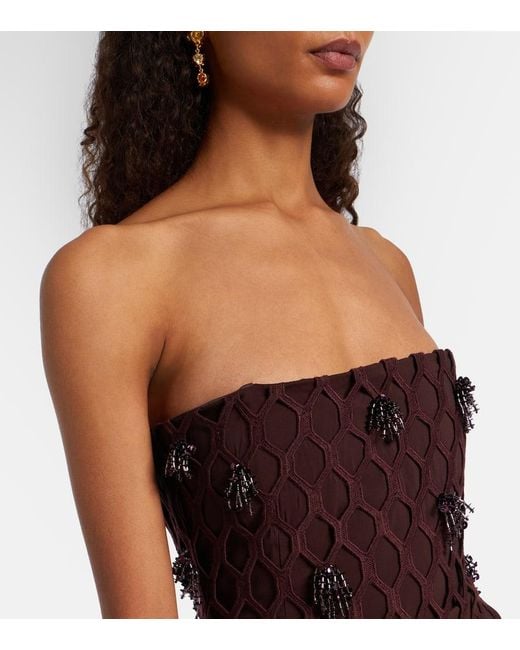 Jonathan Simkhai Purple Beaded Maxi Dress